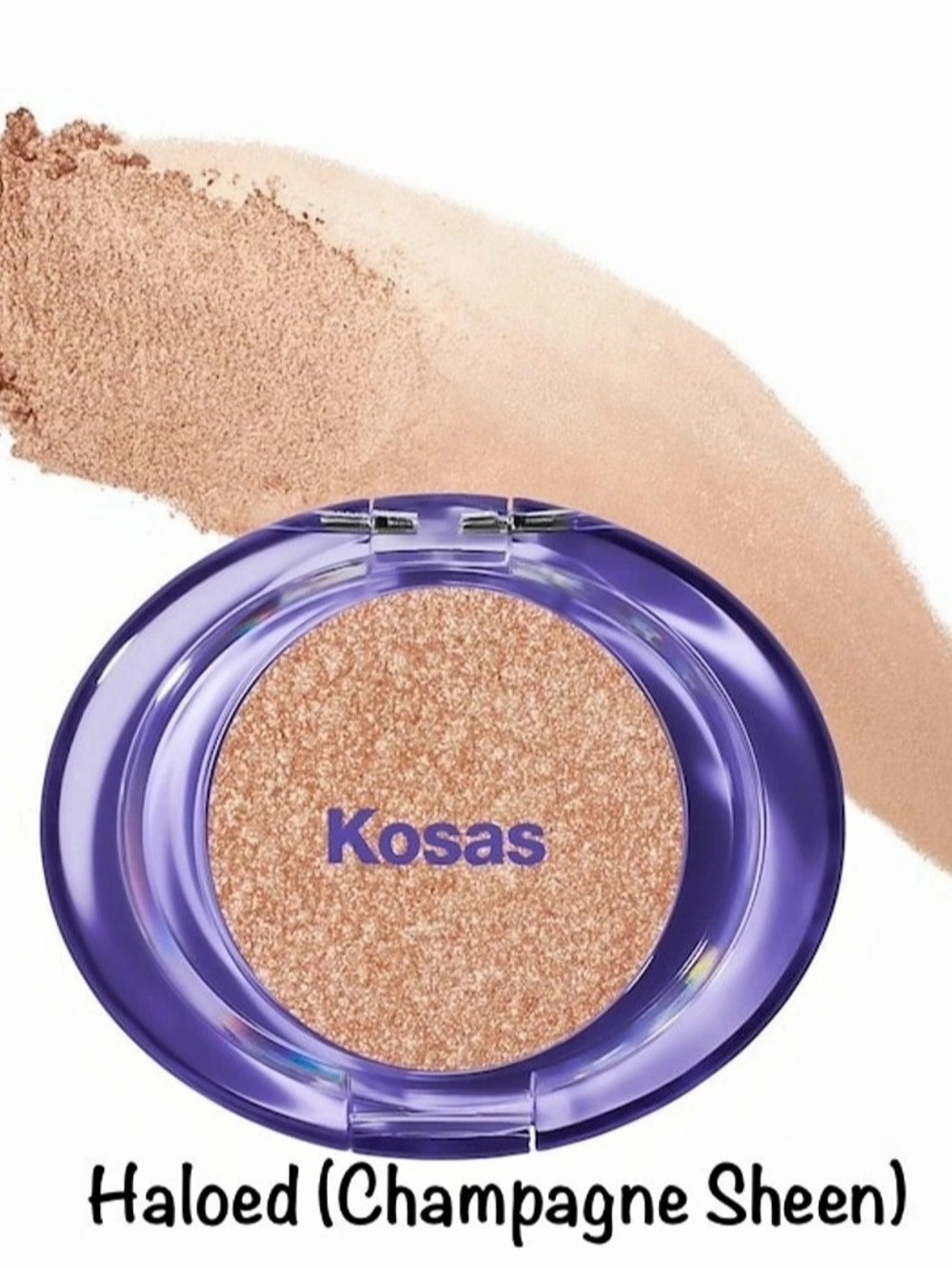 Kosas Shiny Objects Wet Glisten Powder Highlighter - Haloed (champagne sheen)